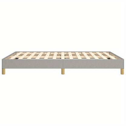 Modern Minimalist Bed Frame - Light Grey/White, Sturdy Wooden Platform Bed with Easy Assembly, No Box Spring Needed, Space-Saving Design for Small Rooms - Ideal for Apartments, Dorms, Guest Rooms - Mattress Not Included, Dorm