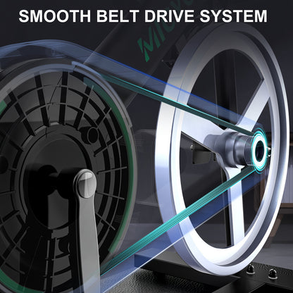 Magnetische Riemaandrijving – Fitness Aandrijving – Belt Drive – Loopband Riemaandrijving – Hometrainer Aandrijving – Zwart-Wit Design – Stil En Duurzaam – Robuust Ijzeren Frame