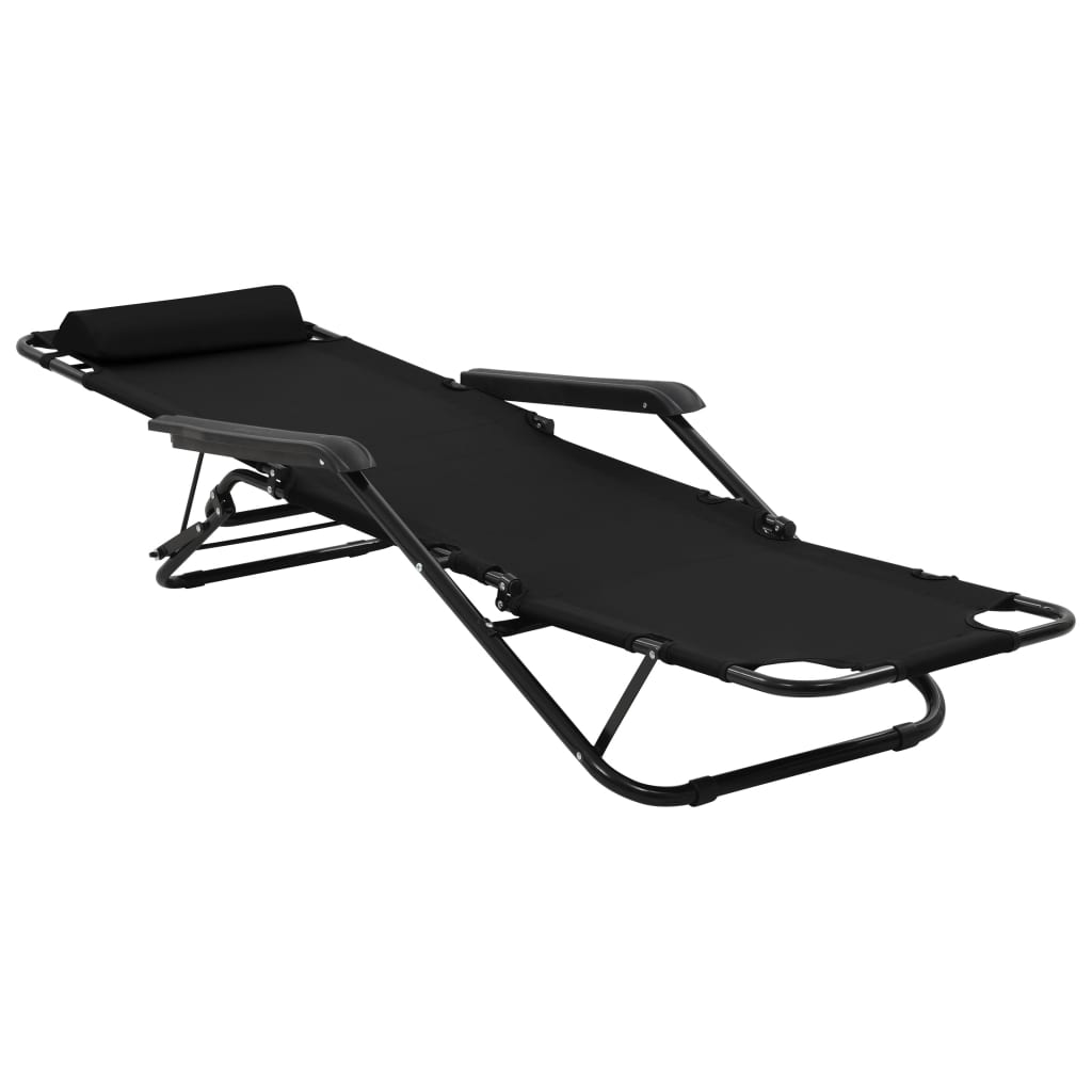 Verstelbare Ligstoel – Ligbed – Tuinstoel – Loungestoel – Balkonstoel – Katoenen Bekleding – Waterafstotende Kap