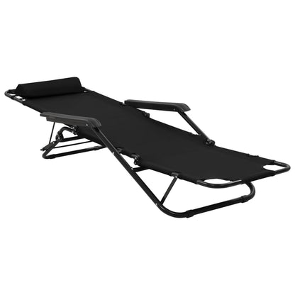 Verstelbare Ligstoel – Ligbed – Tuinstoel – Loungestoel – Balkonstoel – Katoenen Bekleding – Waterafstotende Kap