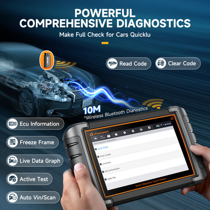 OBD2 Scanner – Autodiagnose Tool – Foutcode Lezer – Diagnoseapparaat – Scanner voor Auto – Draadloos Bluetooth – 30+ Resetfuncties – Real-Time Data – Geschikt voor Auto’s en Lichte Trucks – OBD Poort Voeding