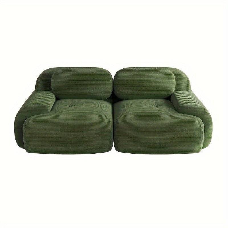 Bankstel – Tweezitsbank – Slaapbank – Sofa – Hoekbank – Modern Groen – Compact Ruimtebesparend Design – Zachte Katoenen Bekleding