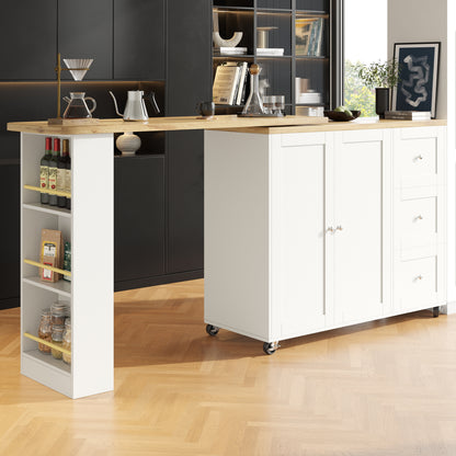 Dressoir – Opbergkast – Ladekast – Keukenkast – Wandkast – 360° Draaibaar – Verstelbare Lengte 135-203 cm