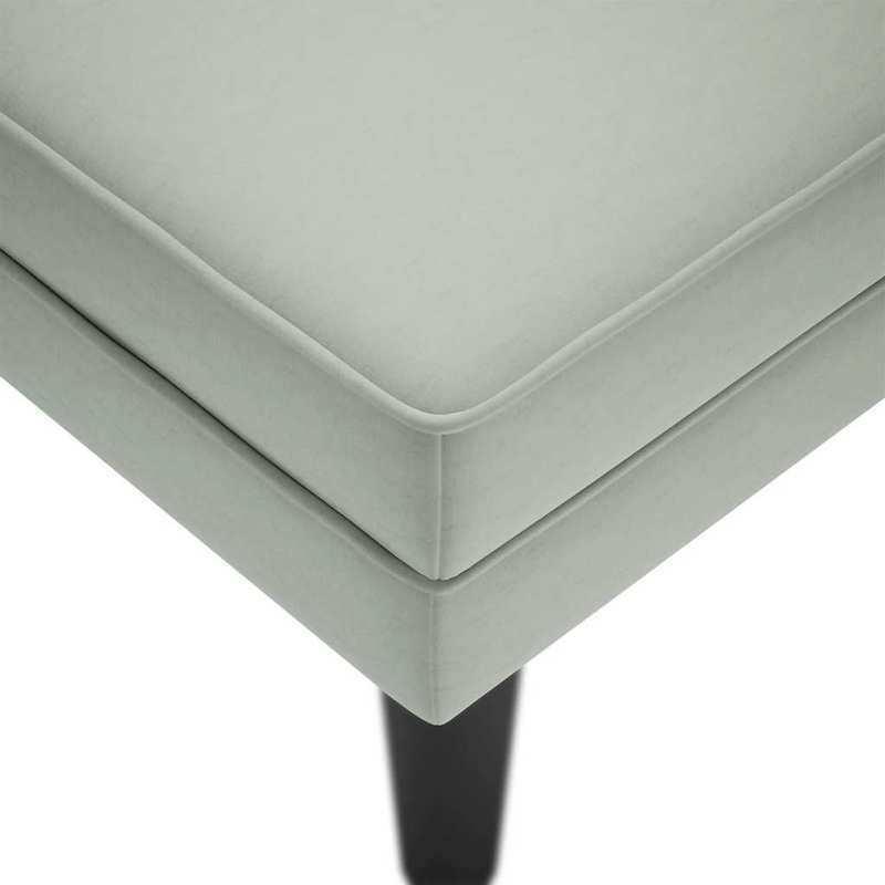 Chaise Longue – Loungebank – Ligbank – Loungebed – Relaxfauteuil – Lichtgrijs Velvet – Inclusief Kussen – Rechter Armleuning