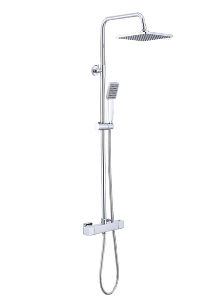 Douche Systeem – Douche Set – Regendouche – Douchekraan – Thermostaatkraan – Verstelbare Douchebeugel – RVS – Thermostaat 38°C Veiligheidsfunctie