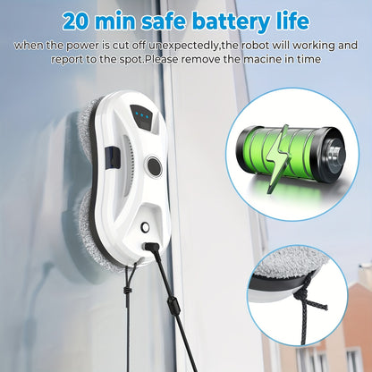 Raamrobot – Ramenwasser – Ruitenreiniger – Raamwisser – Window Cleaner – Krachtige Zuigkracht 5600Pa – Automatische Waterverneveling Met Afstandsbediening