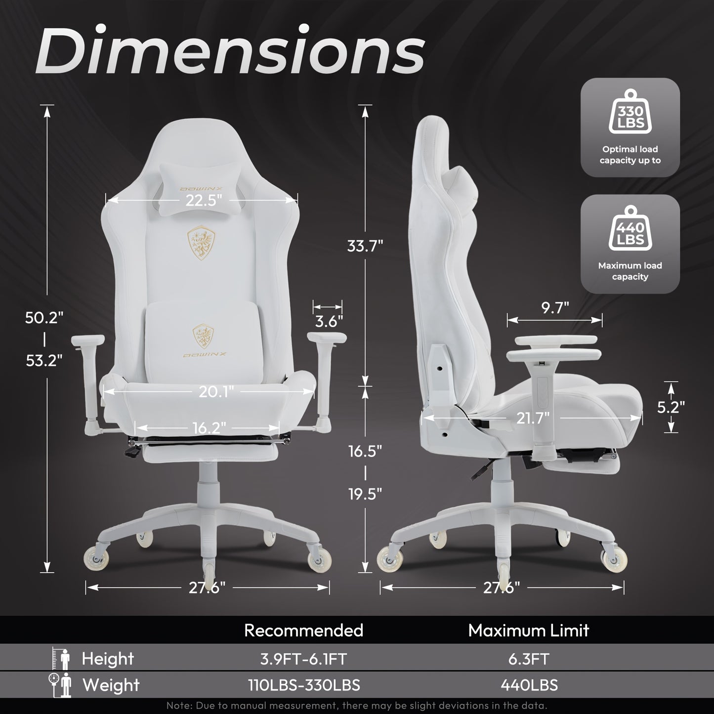 Gamingstoel Ergonomisch – Bureaustoel Gaming – Zwarte Draadloos Bureaustoel – Bureaustoel Zwart – Gaming Bureaustoel Comfort – Verstelbare Rugleuning – 3D-armleuningen – Stevig Gelegeerd Staal – Grijze PU Bekleding