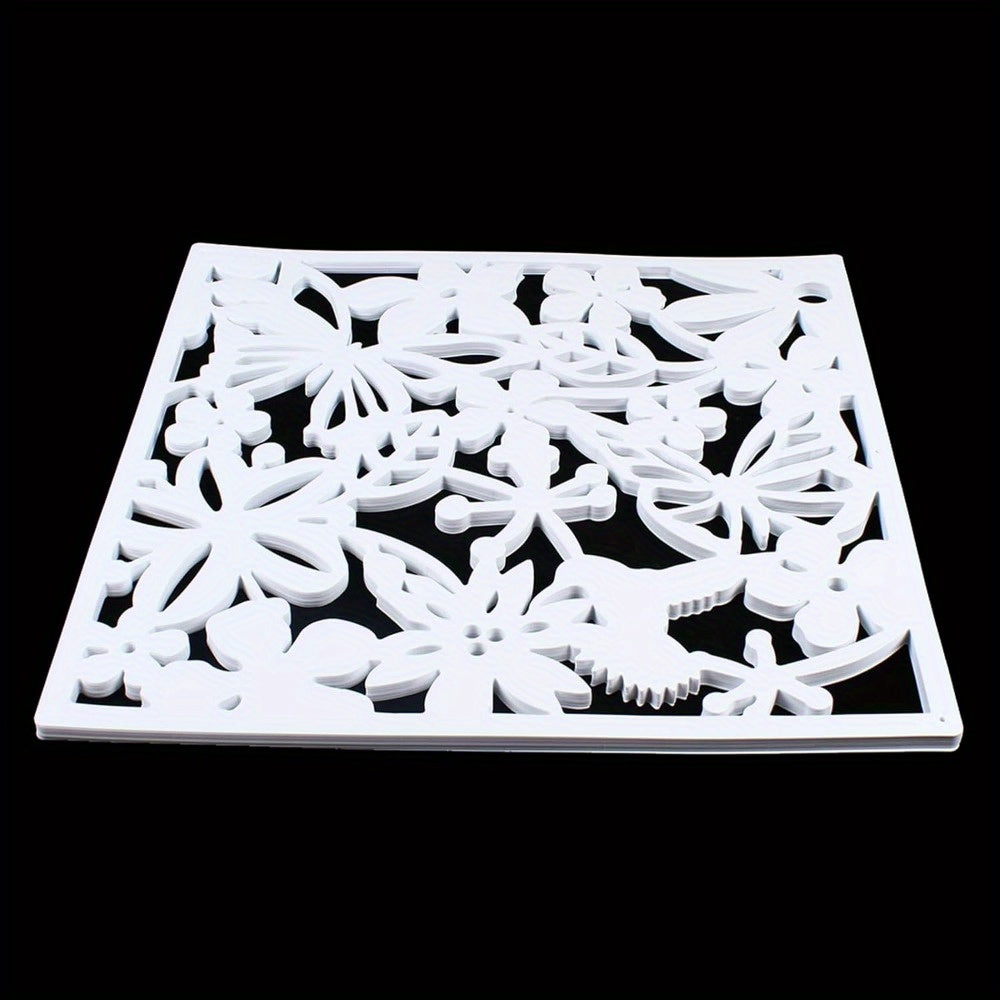 Kamerscherm – Roomdivider – Scheidingswand – Paravent – Paneelscherm – 12 Panelen – Wit – 40x40 cm – Lichtgewicht Polypropyleen Met IJzeren Ringen