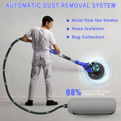 Elektrische Wandschuurmachine – Wand Schuurmachine – Stofzuiger Schuurmachine – Pleister Schuurmachine – Gipsplaten Schuurmachine – 950W Vermogen – Zelfzuigende Stofafzuiging