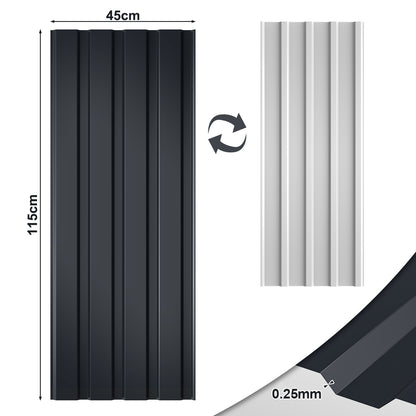 36pcs Roof panels, Trapezoidal Metal Sheet, 115 x 45 cm each,18 m² Roof Sheet for Roofing Sheets, Removable,Tool Sheds, Temporary, Garden Sheds