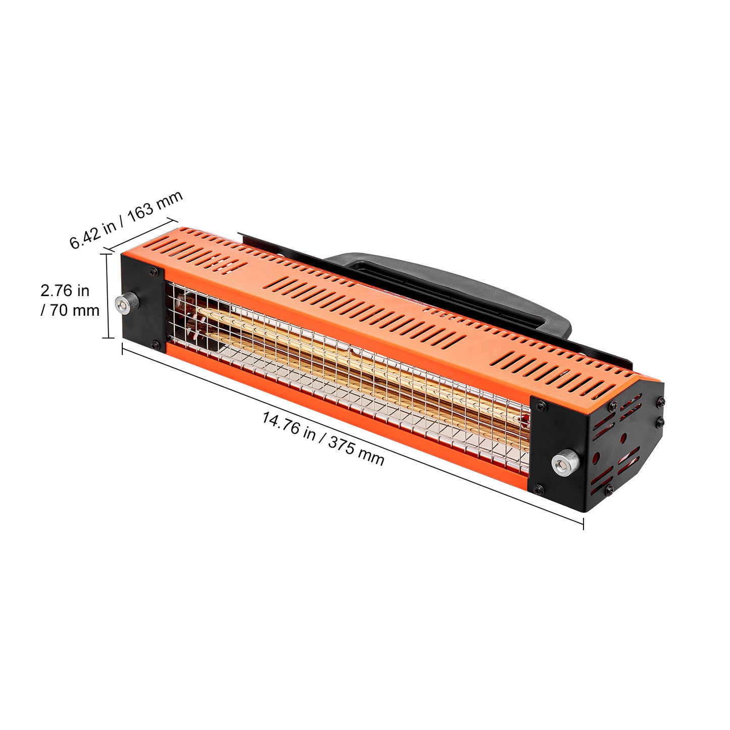 Verfbrander – Heteluchtpistool – Warmtepistool – Heatgun – Drooglamp – 1000W Vermogen – Aluminium & Quartz Behuizing
