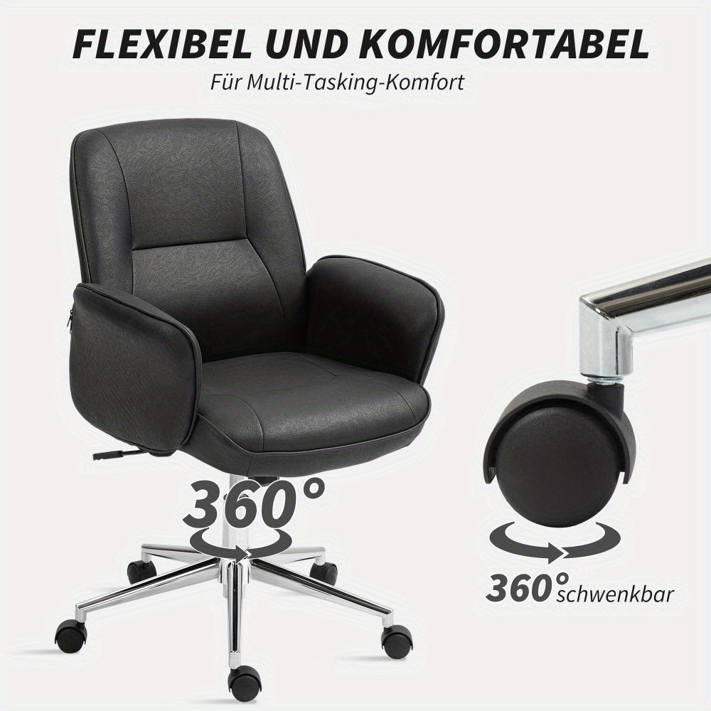 Bureaustoel – Ergonomische Stoel – Kantoorstoel – Draaistoel – Gamingstoel – Verstelbare Hoogte – Schommelfunctie – Microfiber Bekleding – Max. 120 kg