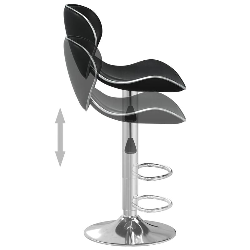 Modern Black Faux Leather Bar Stool with Backrest - Heavy-Duty & Particle Board, Square Footrest, Easy-Clean Counter Height Chair, Bar, Cafe - Assembly Required (No)