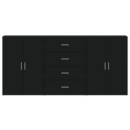 Dressoir – Ladekast – Opbergkast – Woonkamerkast – Kast – Beton Grijs – Robuust Materiaal – Veel Opbergruimte