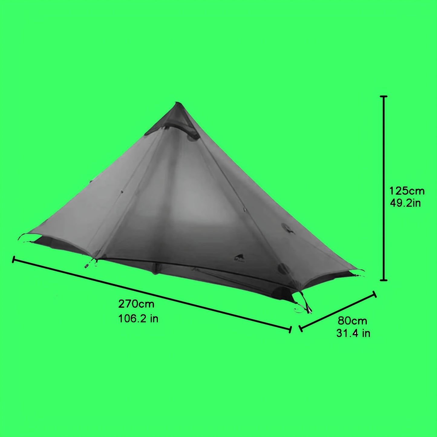 Tent – Kampeertent – Backpacktent – Solo Tent – Lichtgewicht Tent – Ultralicht 1 kg – Ruim Zeshoekig Grondvlak