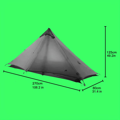 Tent – Kampeertent – Backpacktent – Solo Tent – Lichtgewicht Tent – Ultralicht 1 kg – Ruim Zeshoekig Grondvlak