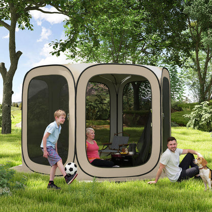 Pop-up Tent – Kampeertent – Strandtent – Familietent – Koepeltent – Waterdicht PVC – UPF 50+ Zonbescherming – Ruim Ovaal – Stevig Stalen Frame