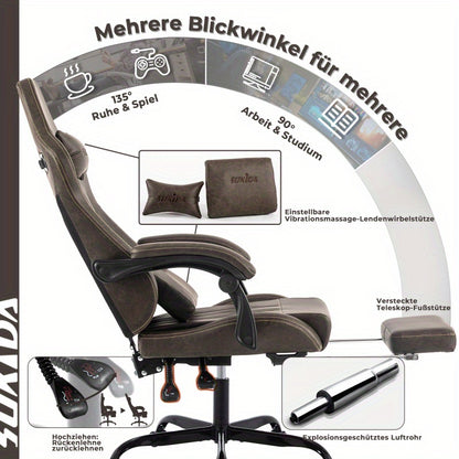 Gamingstoel – Gamestoel – Gaming Chair – Game Stoel – Computerkantoorstoel – Ergonomische Rugleuning – Duurzaam PVC – Max. 150 kg Belastbaar
