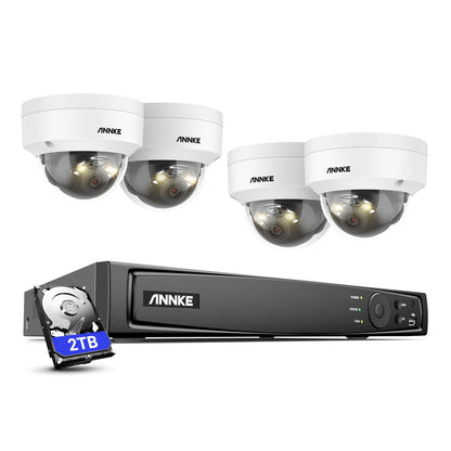 Beveiligingscamera – Camerabewaking – Inbraakbeveiliging – Bewakingscamera – IP Dome Camera – 12 Megapixel Resolutie – 30m Kleurennachtzicht