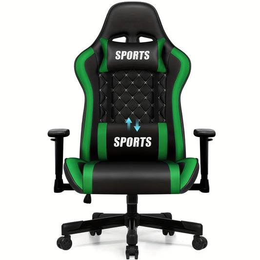 Gamingstoel – Gamestoel – Gaming Chair – Game Stoel – Bureaustoel – Ergonomisch Design – Verstelbare Lendensteun en Voetsteun – Max. Belastbaar 150 kg