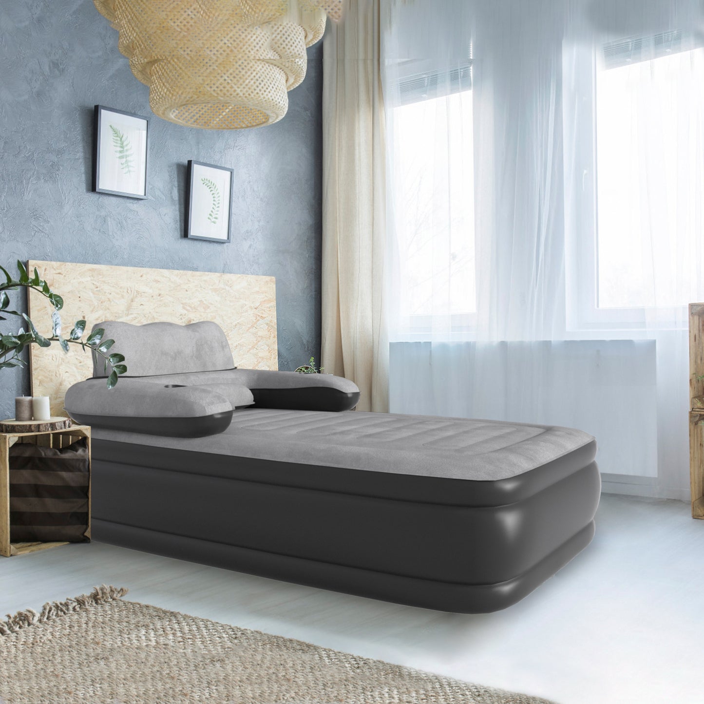 Opblaasbaar Luchtbed – Luchtmatras – Campingmatras – Slaapbed – Opblaasmatras – 190×100×42 cm – Zelfopblazend – Waterdicht PVC