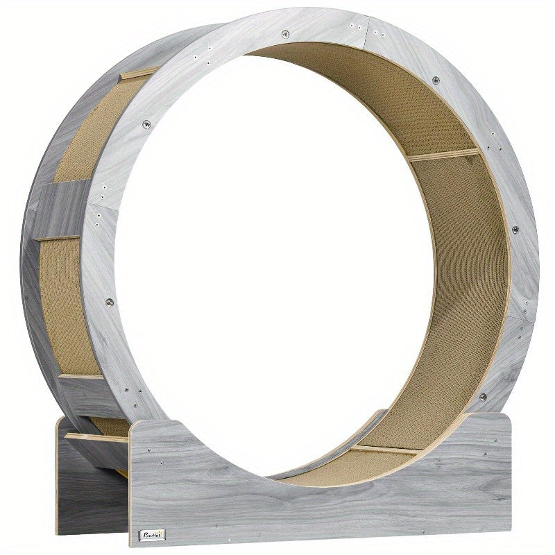 Kattenspeelrad – Kattenloopwiel – Kattenwiel – Kattenfitness – Kattengym – 91 cm Diameter – Siliconen Oppervlak Met Remfunctie