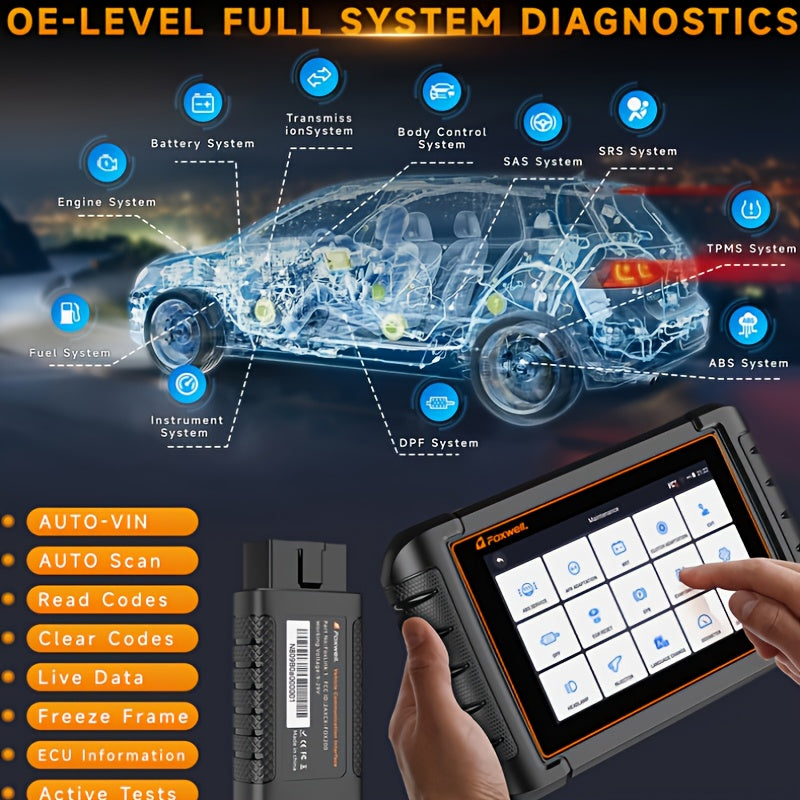 OBD2 Scanner – Autodiagnose Tool – Foutcode Uitlezer – Diagnose Scanner – Auto Scanner – 7 Resetfuncties – Levenslange Wifi Updates