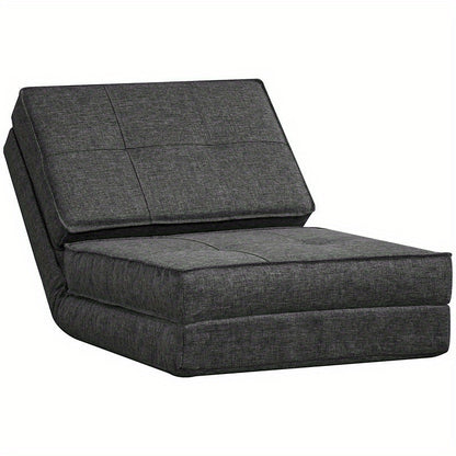 Relaxfauteuil – Verstelbare Fauteuil – Relaxstoel – Lounge Stoel – Slaapstoel – Donkergrijs – Stevig Hardhouten Metalen Frame – Zacht Foamkussen