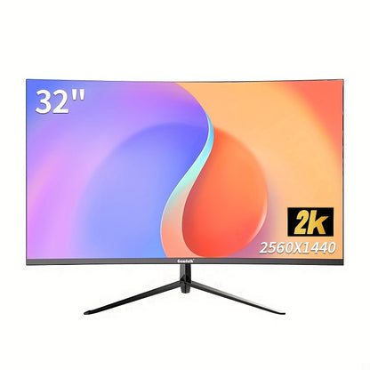 Gawfolk Curved Monitor 32 Inch 75Hz, 2800R Gaming PC Monitor QHD (2560 x 1440P), Frameless Computer Screen supports VESA, Gaming Display, Sleek Monitor, Frameless Design, Premium Build, Highquality Panel, High Refresh Rate, Q