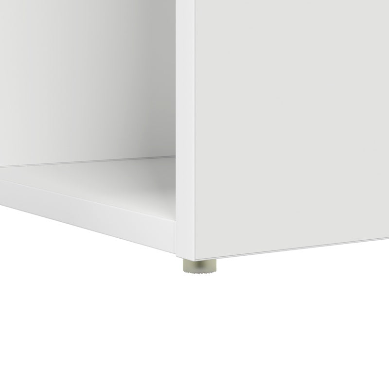 Bureau – Werkplek – Schrijftafel – Computerbureau – Studiebureau – Wit – MDF – Mid-Size – 2 Planken – Ruimtebesparend – Eenvoudige Montage