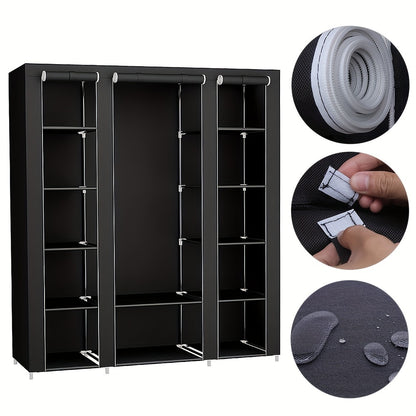 Kledingkast – Garderobekast – Stoffen Kast – Opbergkast – Garderobekast Systeem – 150x45x175 cm – Modulair & Stapelbaar – Lichtgewicht & Duurzaam