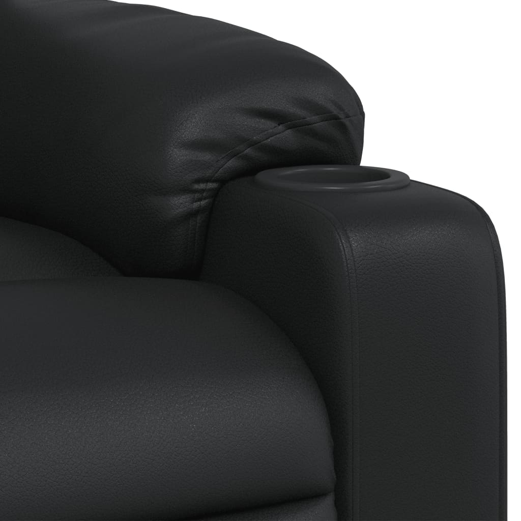Elektrisch Verstelbare Relaxstoel – Elektrische Fauteuil – Relax Fauteuil – Verstelbare Stoel – Elektrische Loungestoel – Zwart Kunstleer – Verstelbaar Tot 135 Graden