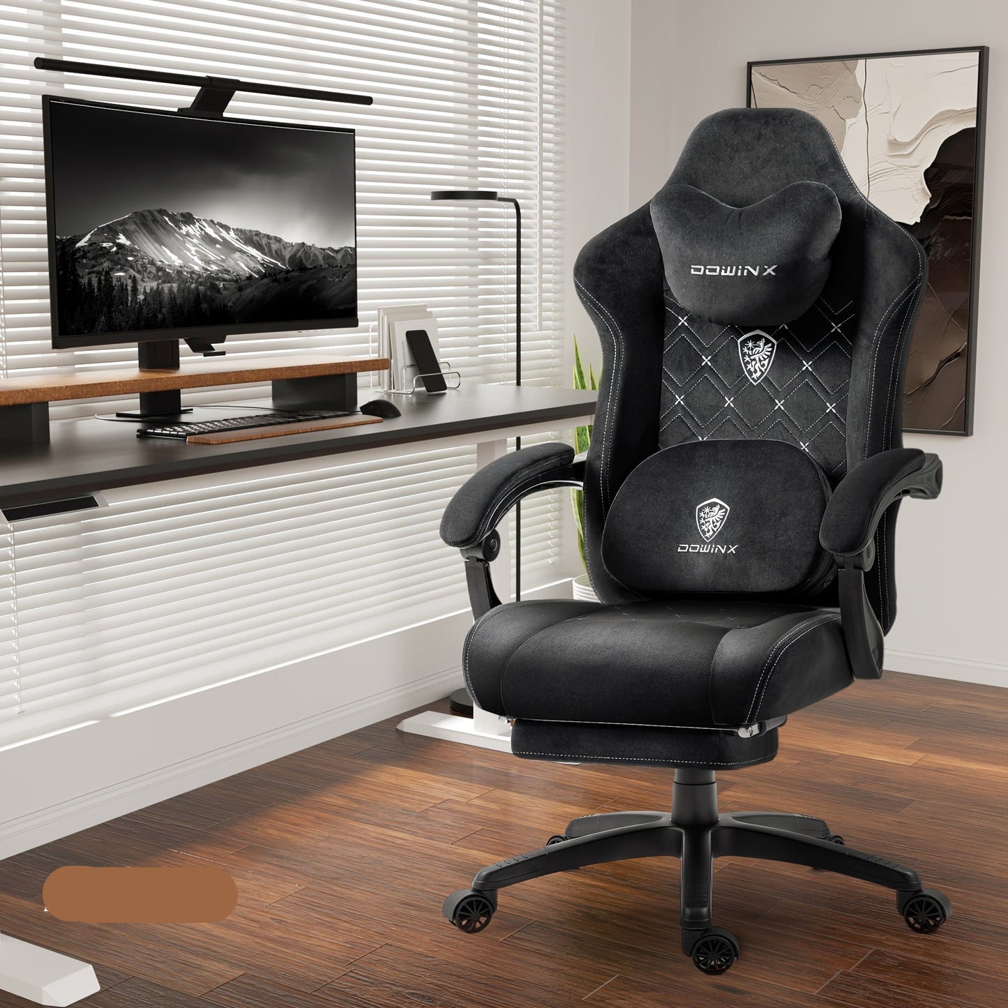 Gamingstoel – Gamestoel – Bureaustoel – Racestoel – Comfortstoel – Ergonomische Zitting Met Pocketvering – Handmatig Verstelbare Rugleuning En Voetensteun – Zwart