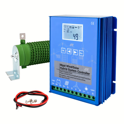 Ladercontroller – Laadregelaar – Laadcontroller Hybride – Zonne-energie Regulator – Windenergie Controller – 48V MPPT Technologie – LCD Display Dump Load Functie