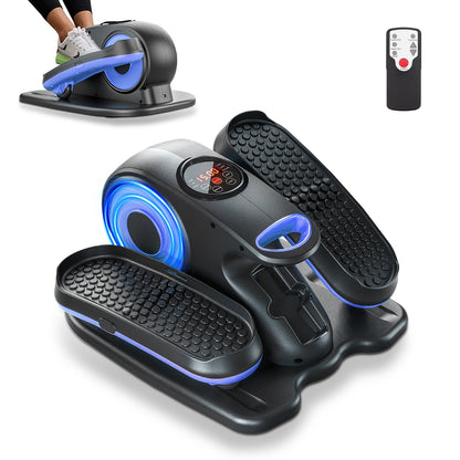 Mini Stepper – Stepapparaat – Fitness Stepper – Hometrainer – Elliptische Pedaalmachine – Compact Ontwerp – Stille Magnetische Weerstand – 12 Snelheidsniveaus Met Afstandsbediening – Blauw