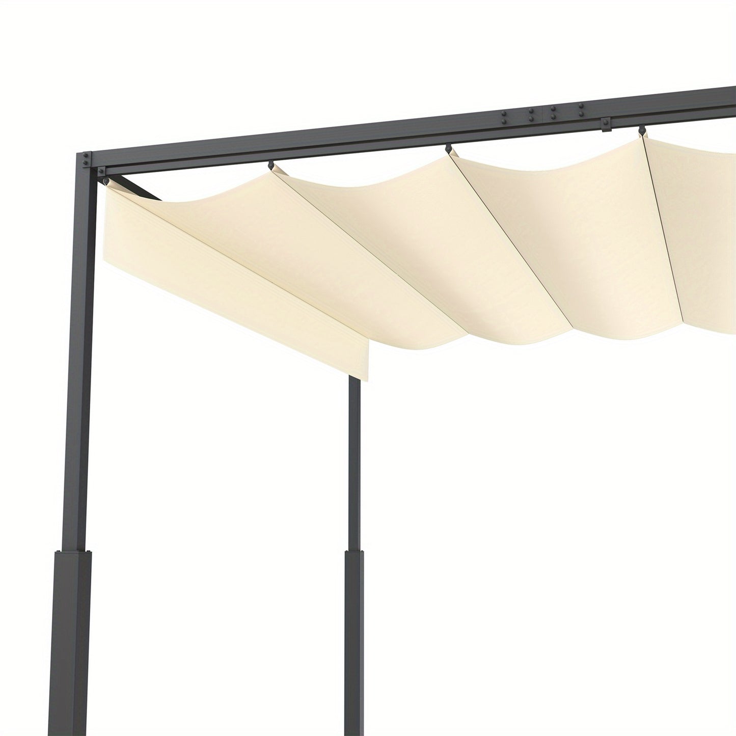 Pergola – Tuinoverkapping – Prieel – Zonnescherm – Tuinpaviljoen – 3x3 Meter – Schuifbaar Dak – Stalen Frame
