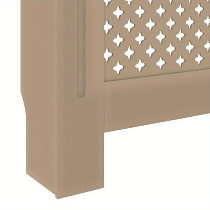 Radiatorombouw – Radiatorbekleding – Verwarmingombouw – Radiatoromkasting – Radiatorafdekking – 205 cm Lang – Duurzaam Gerecycled Hout – Geschikt Voor Binnen en Buiten – Eenvoudige Montage – Moderne Beige Afwerking