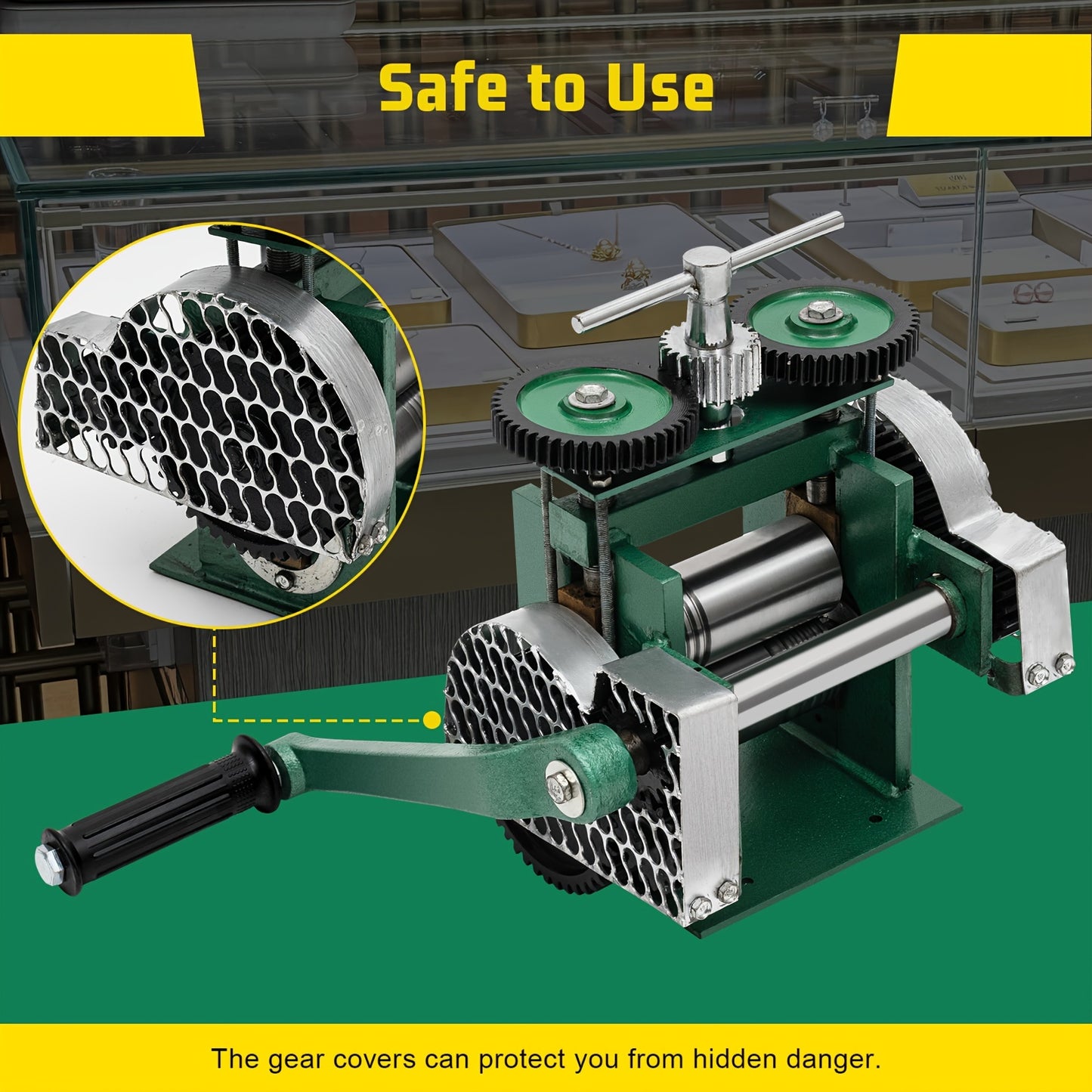Rollersluiter – Rolling Mill – Metaalroller – Draadroller – Handmatige Walsmachine – Verstelbare Dikte 0,01-18 mm – Gietijzer en Staal
