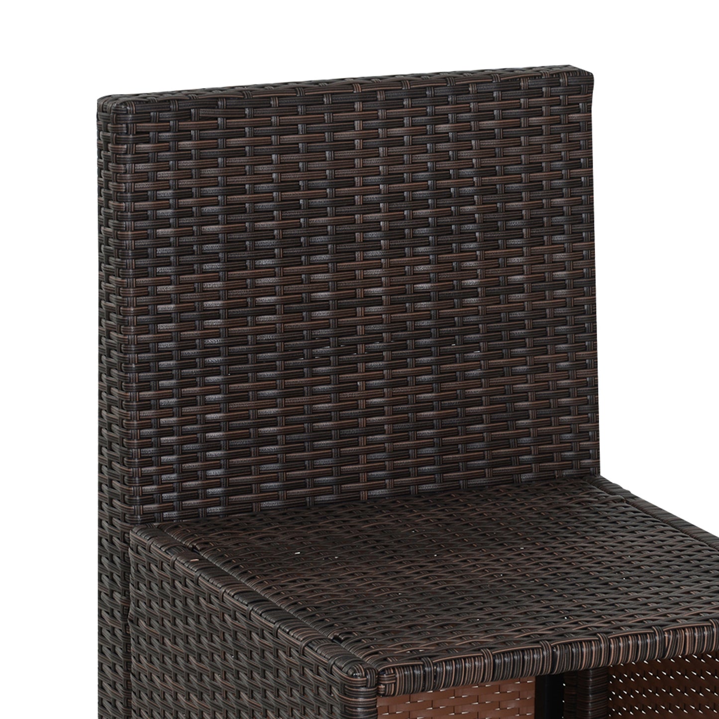 Tuinmeubelset – Loungeset – Tuinbank – Balkonset – Zitgroep – Poly Rattan – 5-delig – Weerbestendig Aluminium Frame – Incl. Khaki Kussens – Bruin