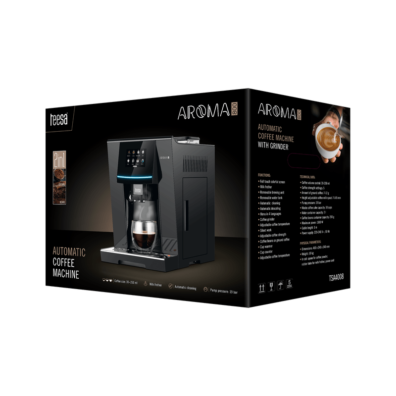 Espressomachine – Koffiemachine – Pistonmachine – Volautomatisch – Espressoapparaat – 19 Bar Druk – Ingebouwde Koffiemolen