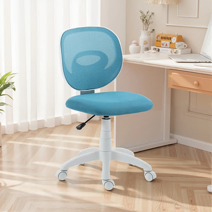 Ergonomic Office Chair with Rocking Function & C-Shape Backrest - Height & Lumbar Adjustable Mesh Swivel Chair, Foldable Armrests Suitable for Office, Gaming, Study - Heavy-Duty Plastic Frame, Breathable Mesh (No Wood)