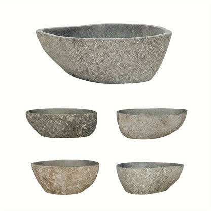 Waskom – Wasbak – Fontein – Wastafel – Opzetwastafel – Natuursteen Riviersteen – Uniek Handgemaakt Design – Afmetingen 37-46x29-36x15 cm