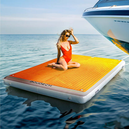 Opblaasbare Drijfmatras – Inflatable Zwemsteiger – Drijfbed – Vlot – Watermatras – 3x2 Meter – 20 cm Dikte – Hoogwaardig PVC