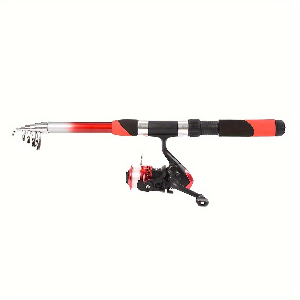 Telescopische Visset – Visuitrusting – Hengelset – Visgerei – Viskit – 2 x 2,1m Glasvezel Hengels – 2 x Spincast Molens Links- en Rechtshandig