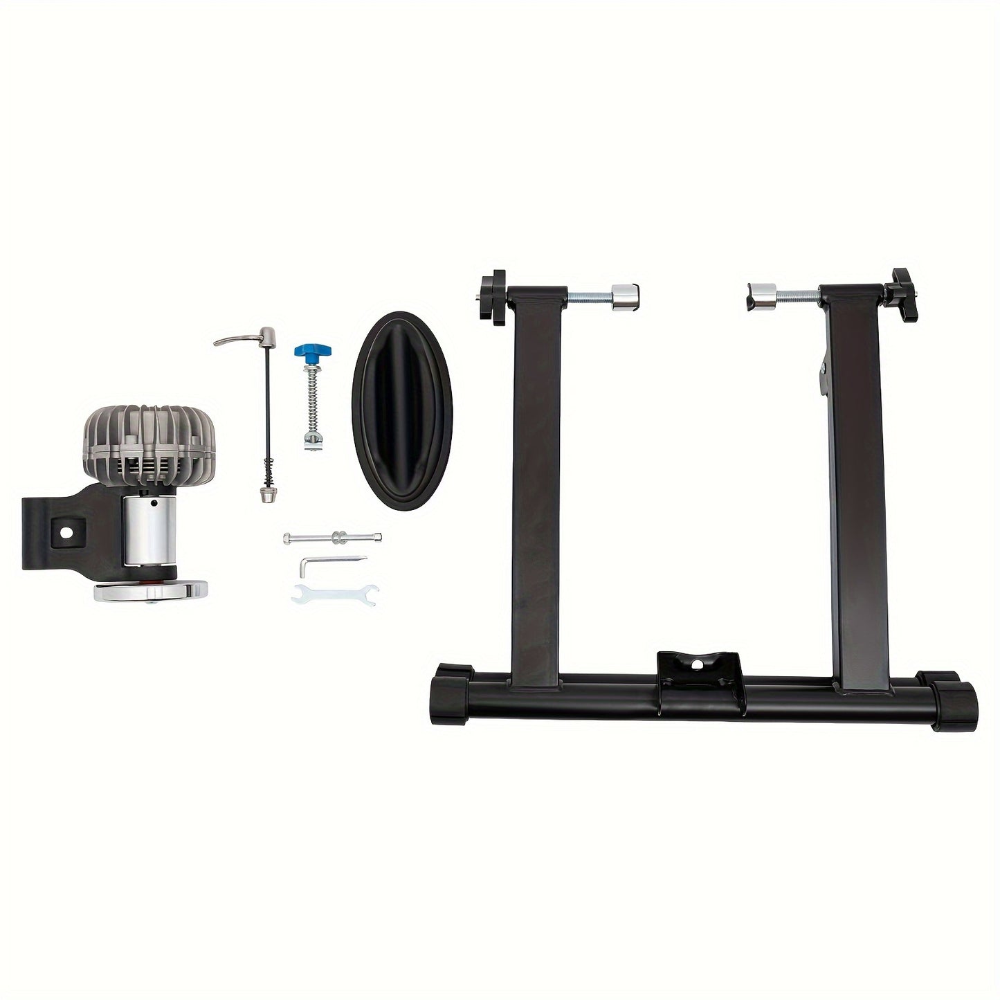 Indoor Bicycle Trainer With Advanced Steel Sports Stationary Bicycle Stand, Equipped With Noise Reducing Wheels, Suitable For 66.04-73.66 cm And 700C Wheels, Suitable For Indoor Riding, Black 55.12 X 48.01 X 40.13cm
