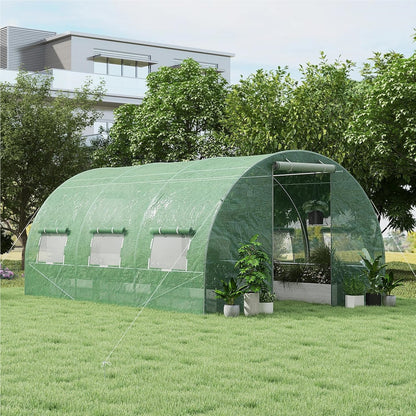 Kassen – Tuinkas – Groentetuin Kas – Serre – Plantentunnel – 4x3x2m – Metalen Frame & 6 Inklapbare Ramen