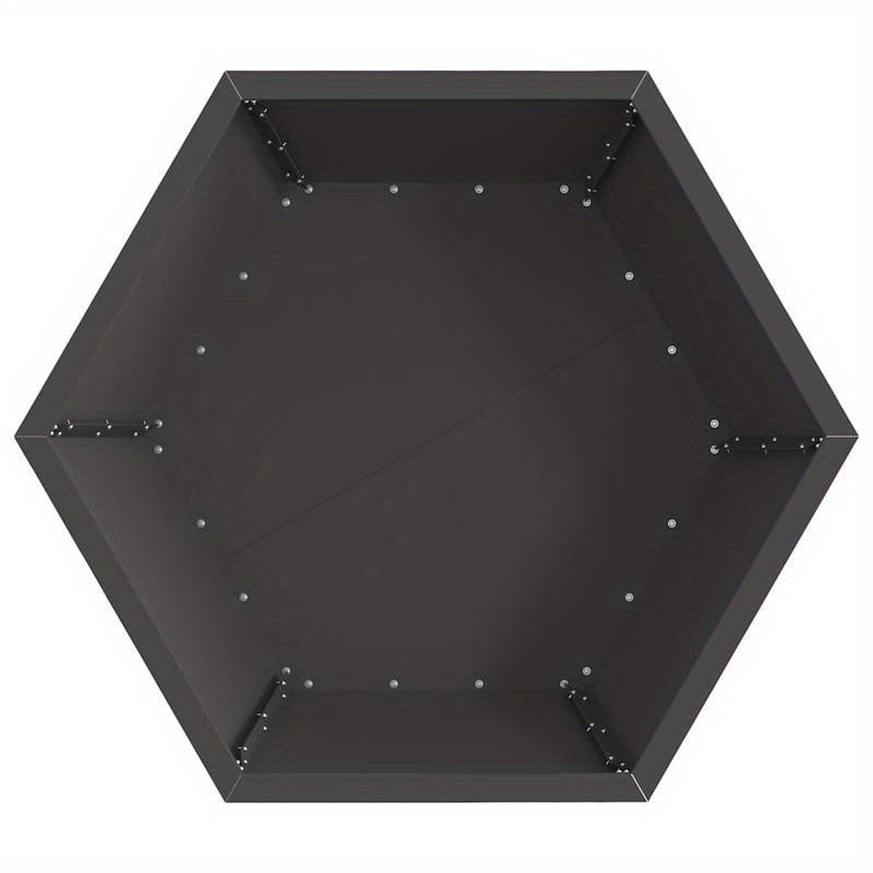 Vuurschaal – Vuurkorf – Buitenhaard – Terrashaard – Vuurplaats – Hexagonale Vuurschaal – Ingebouwde Ontsteking – Stevig Stalen 75x75x28 cm