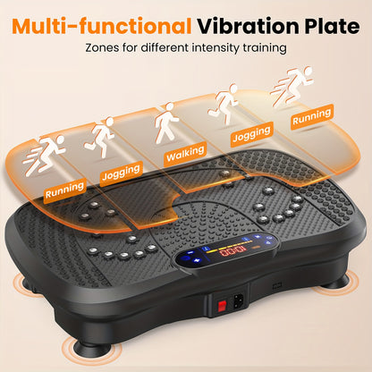 Vibratieplaat – Trilmachine – Schudbord – Fitnessplatform – Lichaamstrainer – Volledig Lichaam Vibrator – Verbetert Lymfedrainage – Geschikt Voor Gewichtverlies – Zwarte Kleur