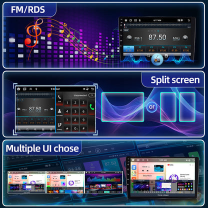 Autoradio – Auto Radio – Multimediaspeler – MP5 Speler – 9" HD Touchscreen – Wireless CarPlay & Android Auto – 6GB RAM 128GB Opslag – GPS & Wifi
