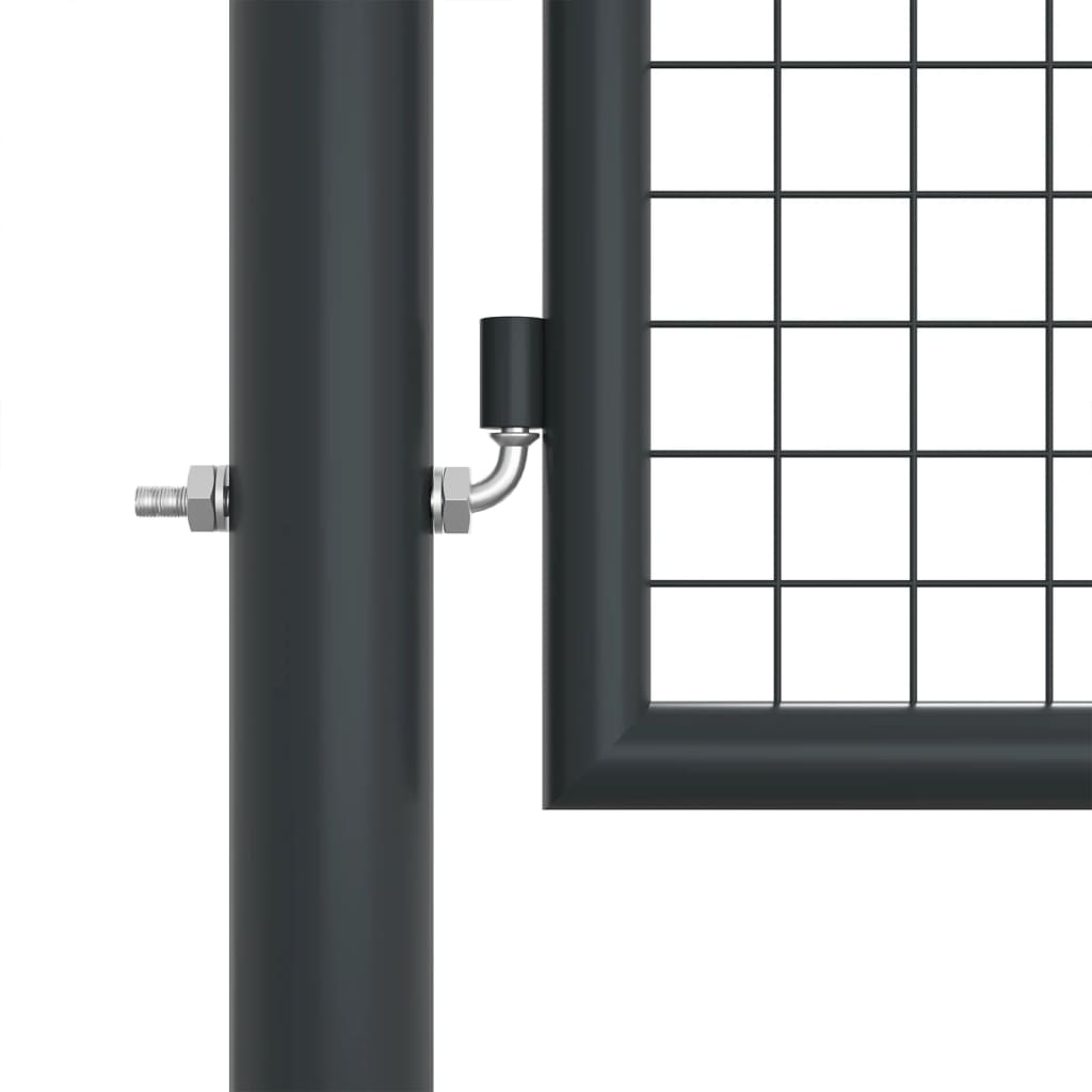 Tuinpoort – Tuinafscheiding – Tuindeur – Hek – Erfpoort – 400 x 125 cm – Gegalvaniseerd Staal – Weerbestendig Met Slot En Sleutels